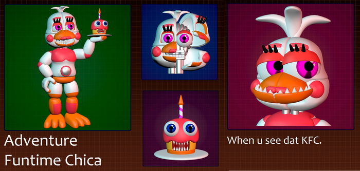 UCN Funtime Chica  Model by BlackiieFimose on DeviantArt