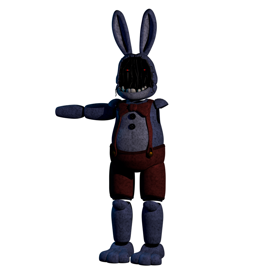 Tweaked Out Rabbit stylized blue rabbit but withered wip by BlackiieFimose on DeviantArt