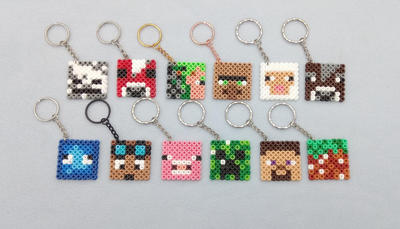 Minecraft Hama Bead Keyrings by jensknitscreations on DeviantArt