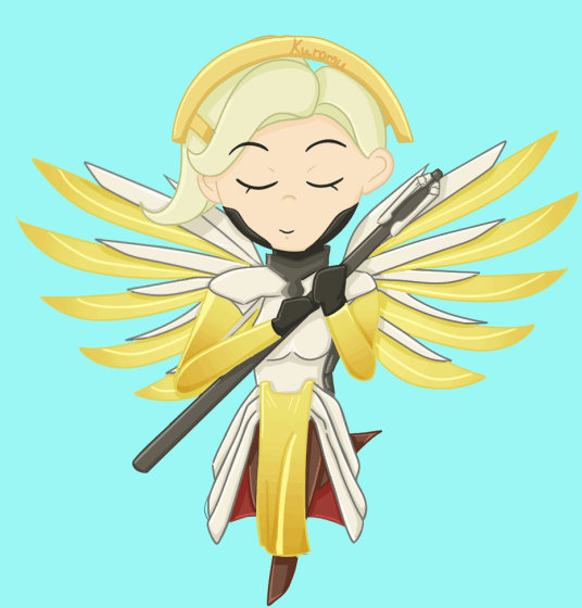 Animetic First try at basic animation Mercy Overwatch by KuromuXD on DeviantArt