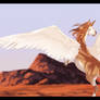 pegasus in a desert