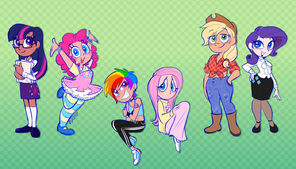 My little pony - Mane 6 as humans by PukoPop on DeviantArt