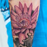 lotus flower forearm tattoo