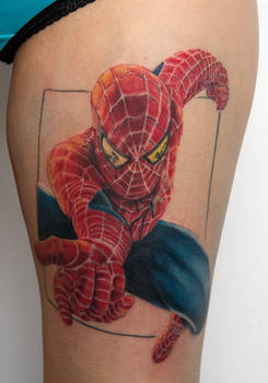 spiderman tattoo . IN PROGRESS