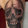 skull on inner arm WIP