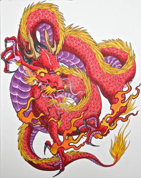 dragon done with markers