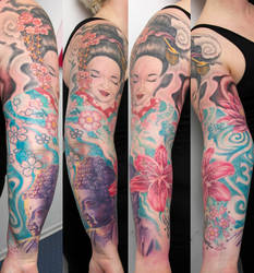 geisha and buddha arm project