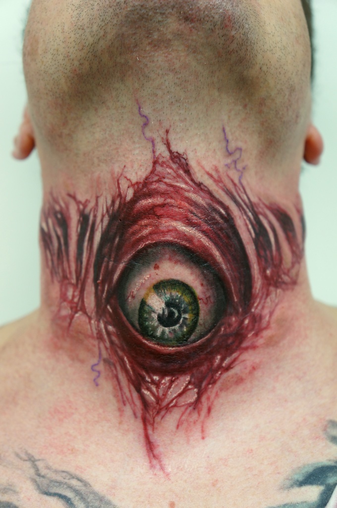 an eyeball tattoo