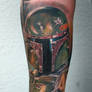Boba Fett tattoo on forearm