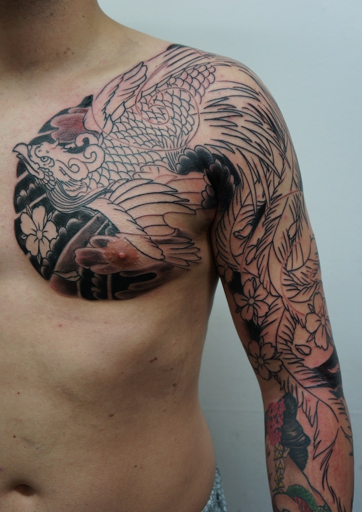 phoenix tattoo in progress... by graynd on DeviantArt