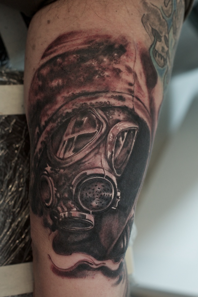 gasmask tattoo