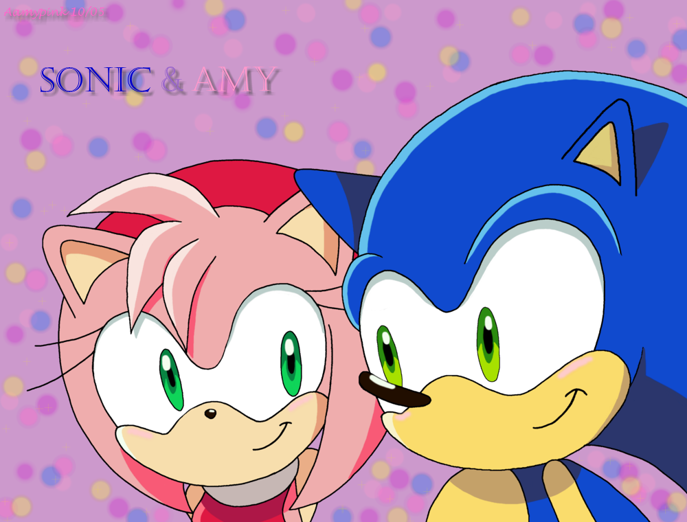 Sonic and Amy Uncolored by sonictopfan on DeviantArt