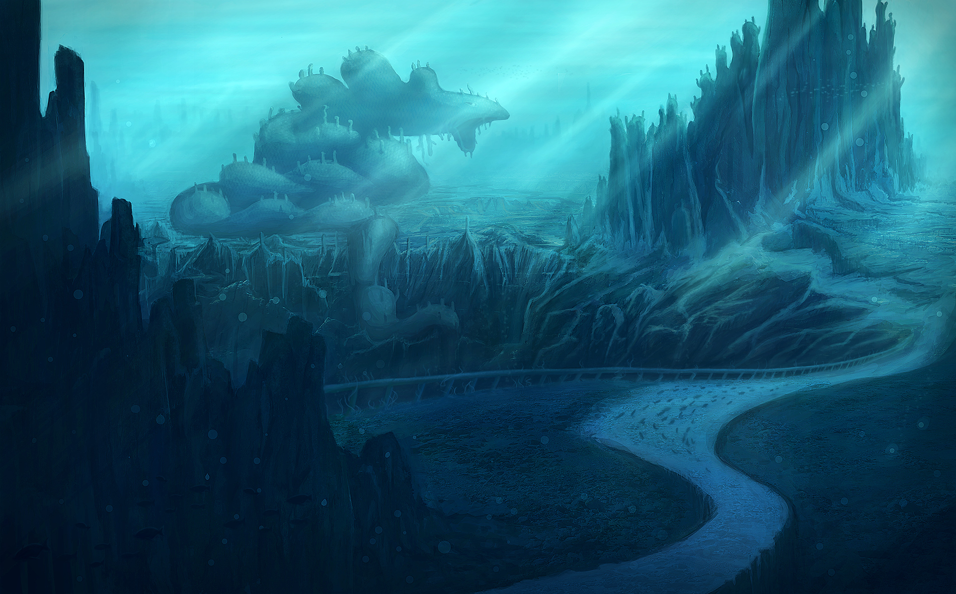 Deep Sea Landscape Concept by AlexBostone on DeviantArt