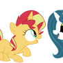 Sunshine Sunshine! .Sunset and Princess Chrysalis.