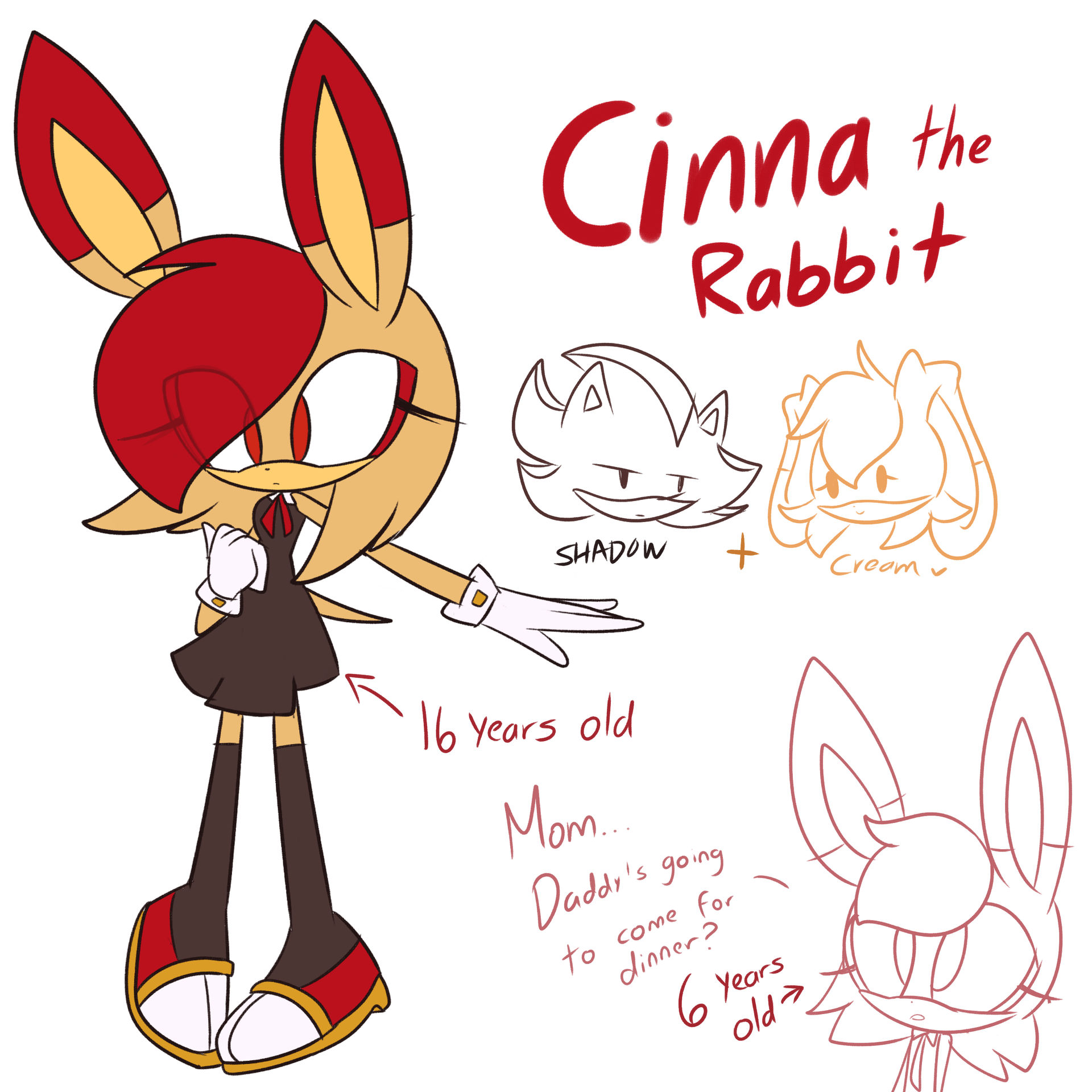 Cinna the Rabbit - Shadow X Cream Fanchild - by LuckyClau on DeviantArt