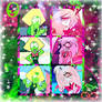 Peridot x Cherri Bomb (PeriBomb/CherriDot) Collage