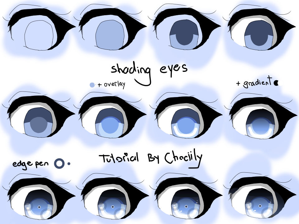 critique hour! how to shade eyes! - youtube Images... how I shade eyes by Chociily on DeviantArt