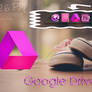 Icono de Google Drive rosa y violeta