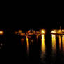 Night lights in harbour.