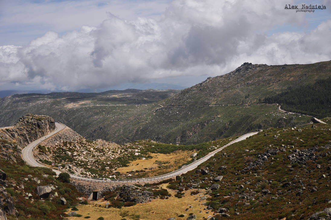 way to Serra da Estrela, Portugal