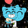 Gumball and Nicole hug