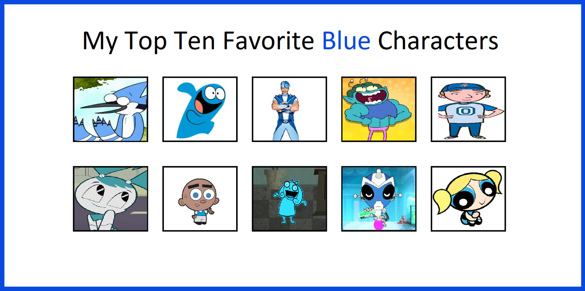 My Top 10 Favorite Blue Characters by pharrel3009 on DeviantArt