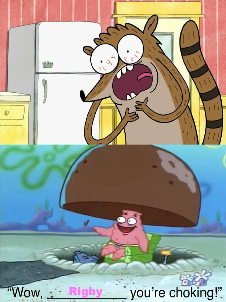 Patrick Sees Rigby Choking by pharrel3009 on DeviantArt