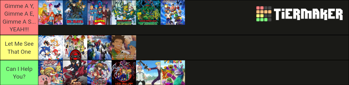 Anime Tier List by InfraredToa on DeviantArt