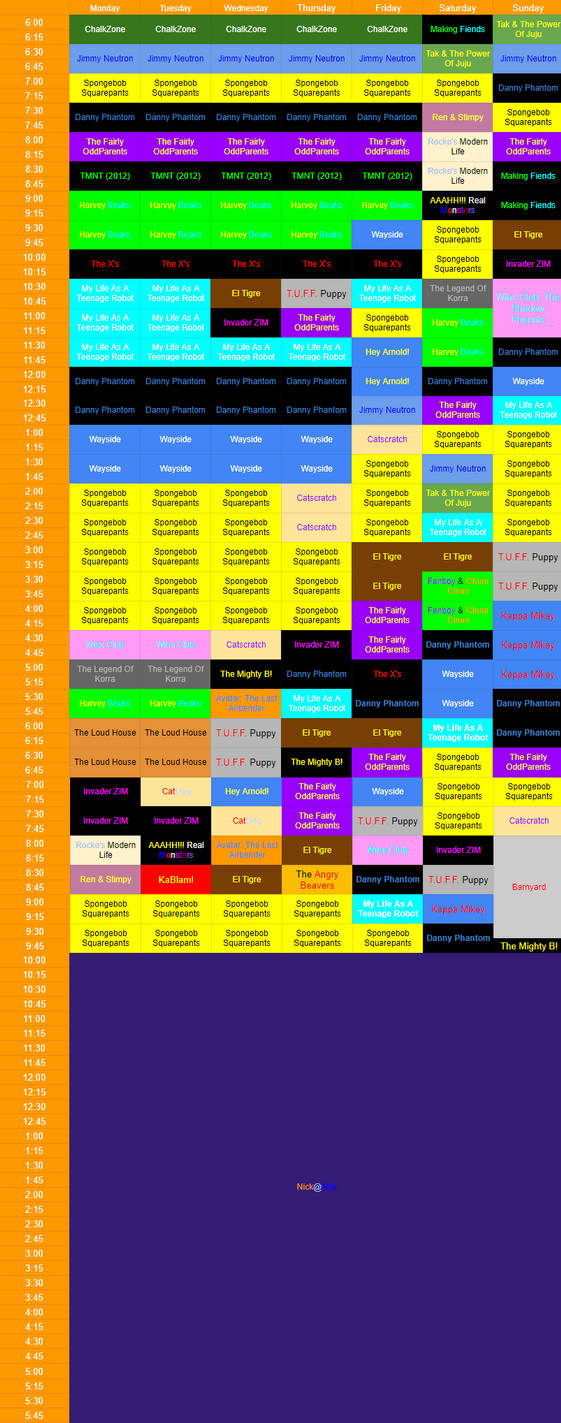 Nickelodeon Schedule Wiki 2025 16