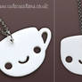 White Coffee Cup Necklace