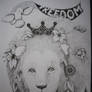 Lion doodle, freedom and strength