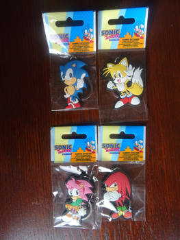 Classic Sonic Characters Keyrings