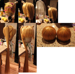 Sailor Moon Wig Commission 3 WIP