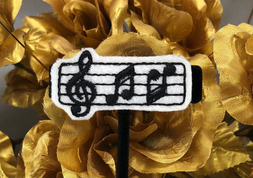 Felt Music Bar Hair Clip