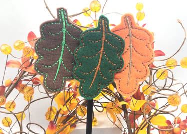 Felt Leaf Hair Clips