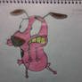 A real Courage the Cowardly Dog drawing