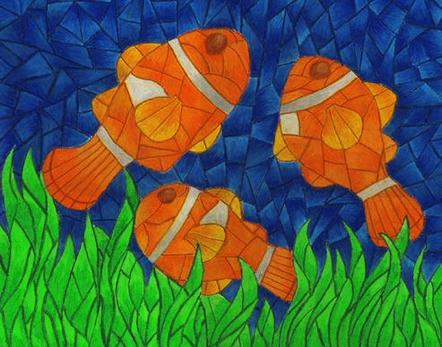 Underwater Mosaic Painting