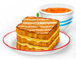 Grilled Cheese Sandwich and Tomato Soup