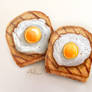 Eggs on Toasts Digital Illustration