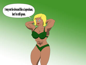 Muscle girl leprechaun