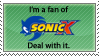 Sonic X Stamp