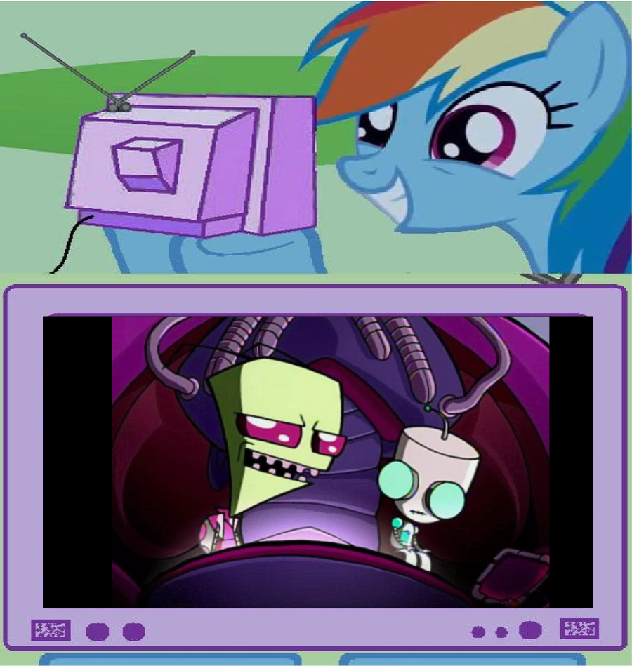 Rainbow Dash loves Invader Zim by BenPictures1 on DeviantArt