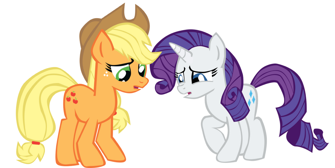 Rarity and Applejack by BenPictures1 on DeviantArt