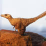 Velociraptor model. Side view.