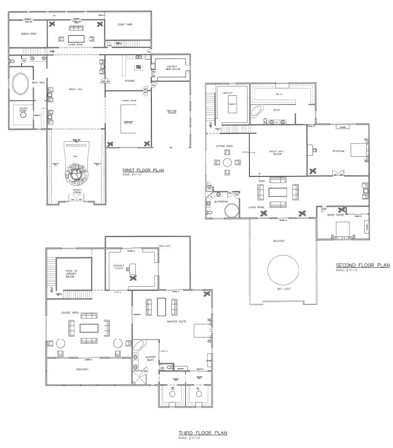 Main house floor plans