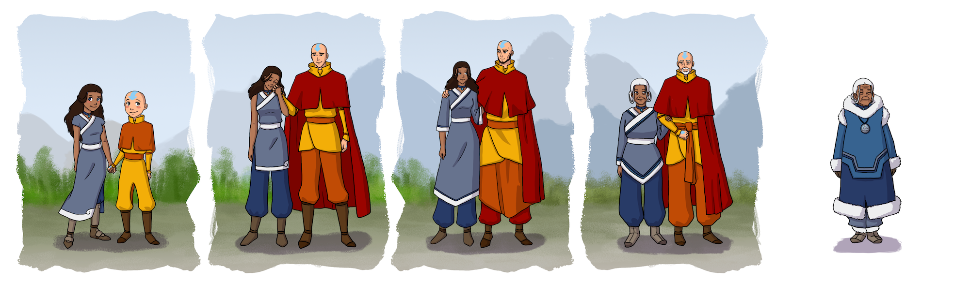 Aang and Katara by bechedor79 on DeviantArt