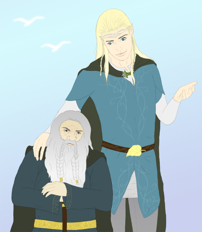 Legolas and Gimli - Over the Sea