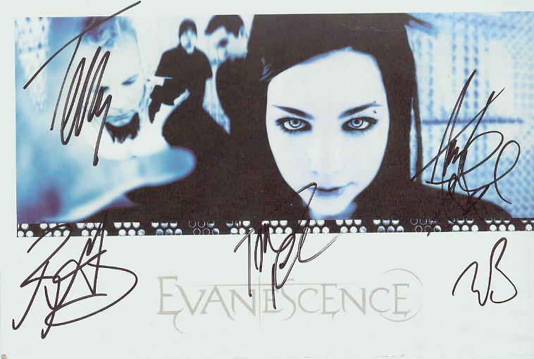 Evanescence autograph