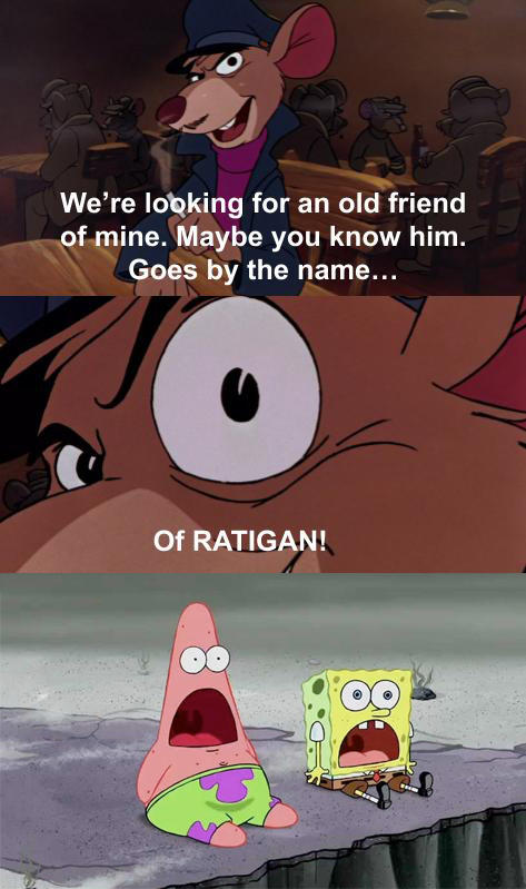 Spongebob Rattic SpongeBob and Patrick are Shocked by Ratigan's Nam by Uranimated18 on ...