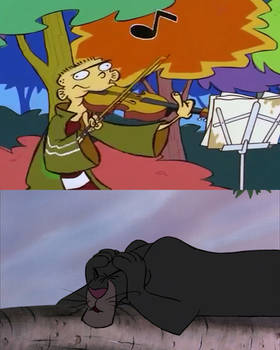 Ed's Violin Playing Annoys Bagheera